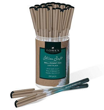 Ручка шариковая с рис. масляная LOREX "LOST PLACE Slim Soft" синяя (ст.140мм, лин.0,5)