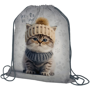 Сумка для обуви для девочки 48*38 см Seventeen "Котик"