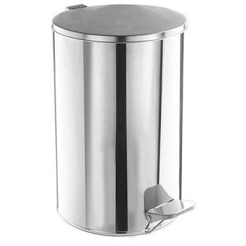 Ведро из нержав. стали с откидной крышкой ТИТАН зеркальное, нержавеющая сталь 20л