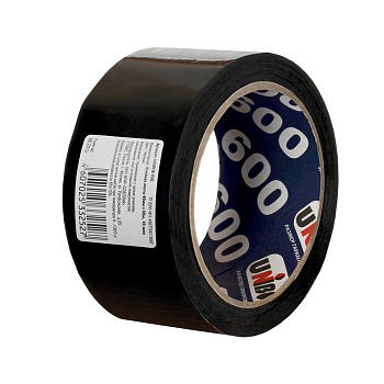 Скотч цветной черный 48 мм *66 м, 45 мкм Unibob