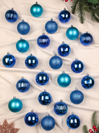 Набор шаров  цвет синий  60 мм 25 шт "Мечта"