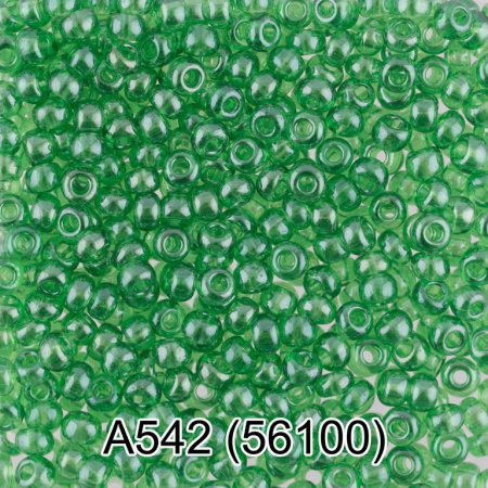 Бисер круглый d=2,3мм., 5гр/уп., цв. зеленый ( 56100 )