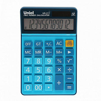 Калькулятор наст. Uniel UD-211B (12 разр.173*110*16) синий